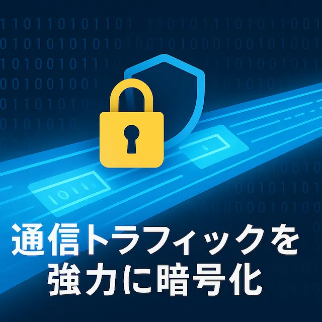 通信トラフィックを強力に暗号化している