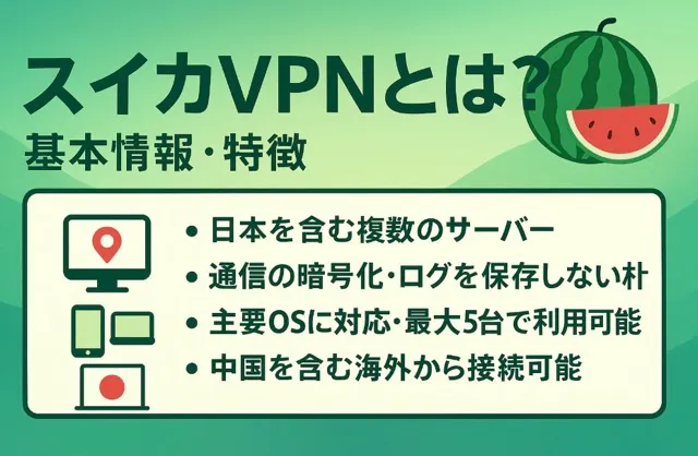 スイカVPNとは?基本情報と特徴!どこの国のサービス
