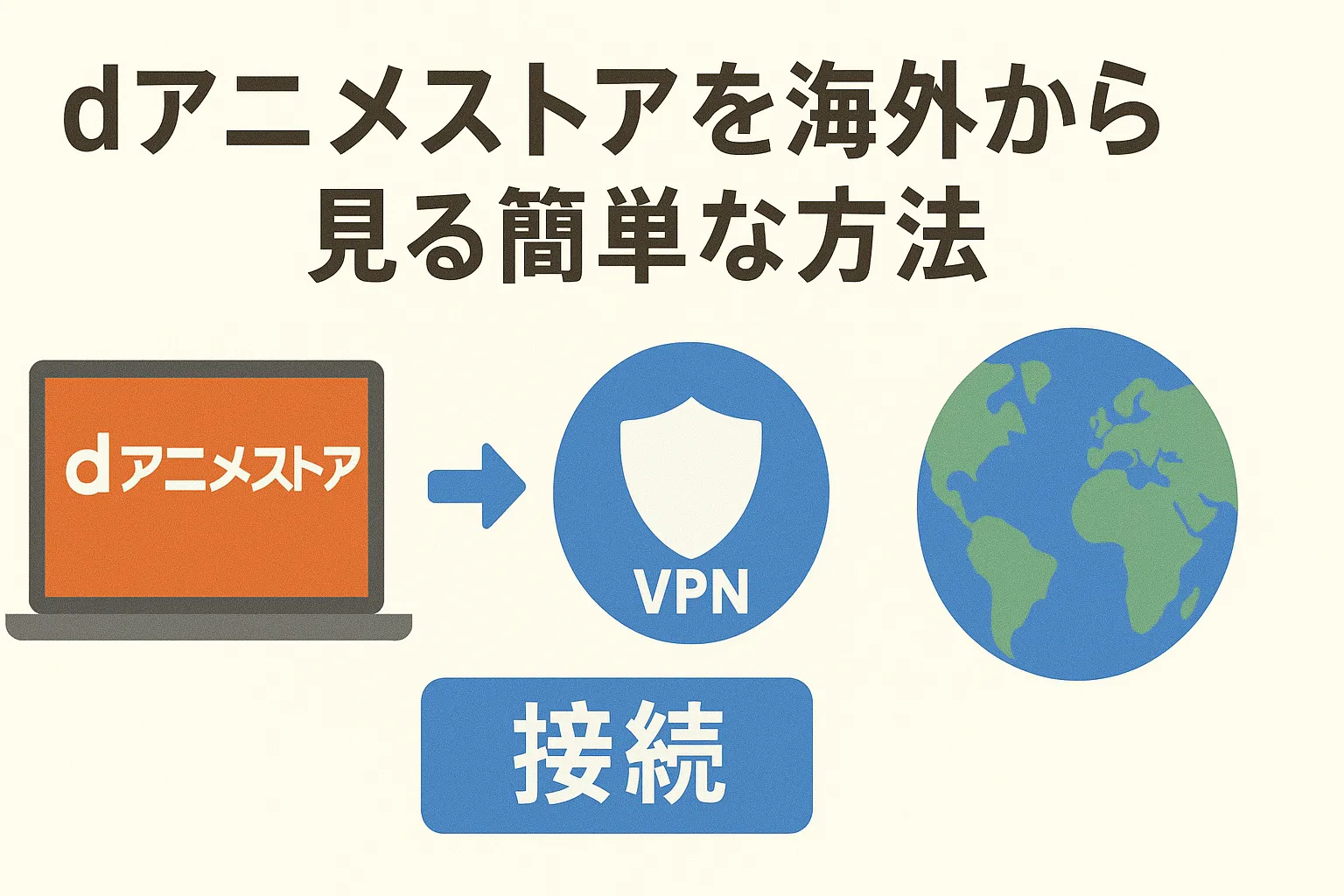 【最新】dアニメストアを海外から見る簡単な方法【誰でもできるVPN接続手順】