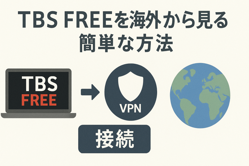 【最新】TBS FREEを海外から見る簡単な方法【VPN接続で誰でもすぐに視聴開始】