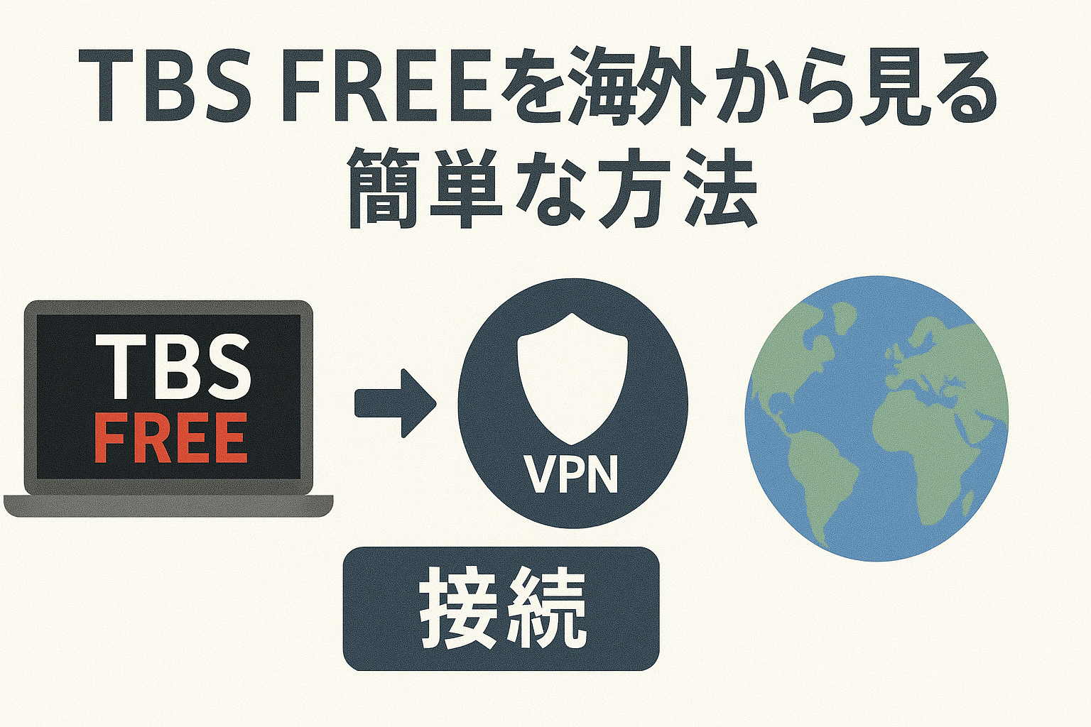 【最新】TBS FREEを海外から見る簡単な方法【VPN接続で誰でもすぐに視聴開始】