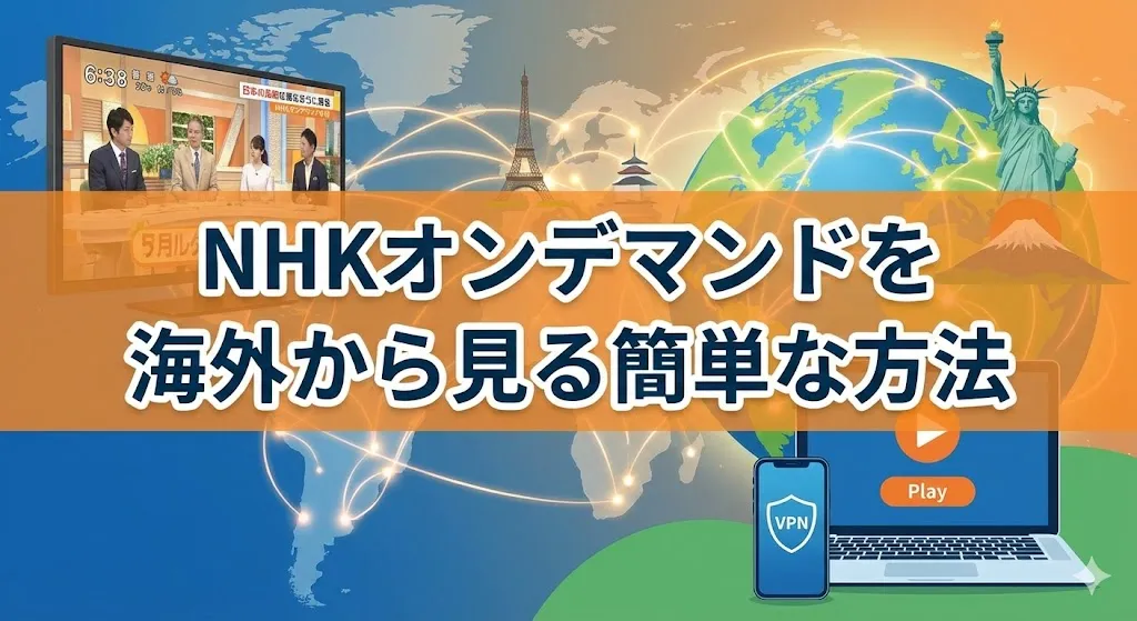 【最新】NHKオンデマンドを海外から見る簡単な方法【外国でも安心・高速VPN接続】